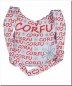 Preview: Schultertasche Corfu (Weiß / Rot / Grau)