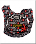 Preview: Schultertasche Corfu (Schwarz / Weiß / Gelb)