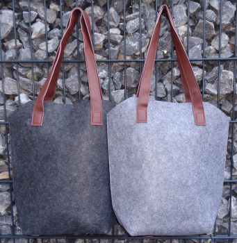 Filztasche Schmetterling (Farbe: grau)