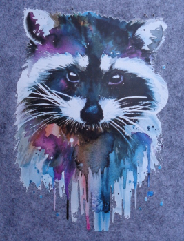 Filztasche Waschbär (Farbe: hellgrau)