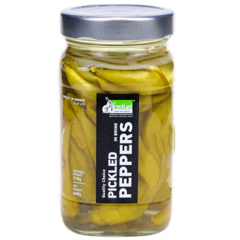 Eingelegte Grüne Pfefferschoten - Pepperoni / Mittelscharf
