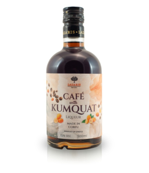 Kumquat Likör mit Kaffee - Lazaris - 500ml - 15% vol.