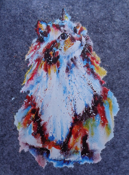 Filztasche Katze (Farbe: grau)