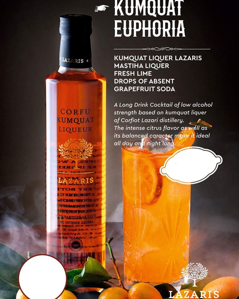 Kumquat Likör Lazaris P.G.I - 500ml - 20% vol.