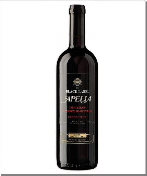Kourtaki Apelia Black Label - Rot - Imiglykos - 750ml