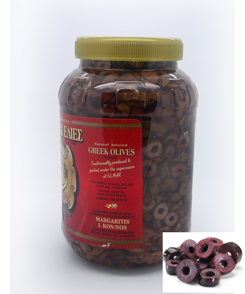 Kalamata Oliven in Scheiben für Salat und Pizza - 1Kg