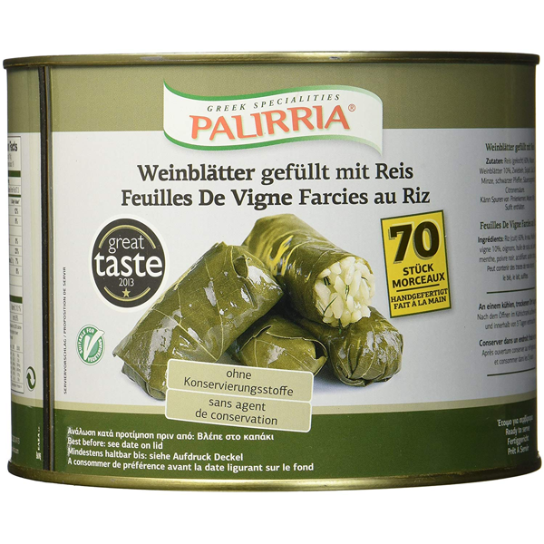 Paliria Dolma / Dolmadakia Weinblätter gefüllt mit Reis - 2,1kg