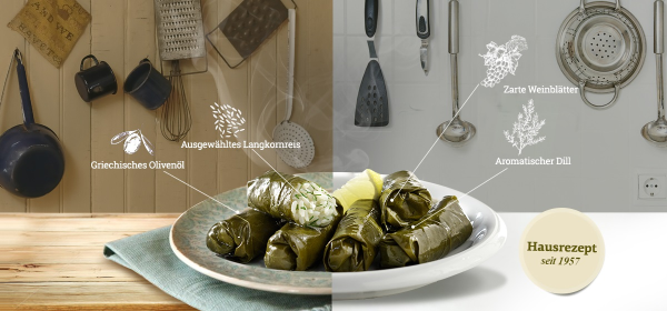 Paliria Dolma / Dolmadakia Weinblätter gefüllt mit Reis - 2,1kg