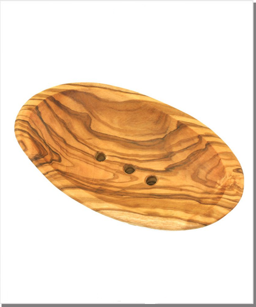 Geschenkset Olivenseife und Olivenholz Seifenschale