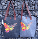 Filztasche Schmetterling (Farbe: grau)