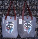 Filztasche Waschbär (Farbe: grau)