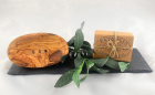 Geschenkset Olivenseife und Olivenholz Seifenschale
