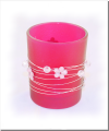 Teelichtglas pink